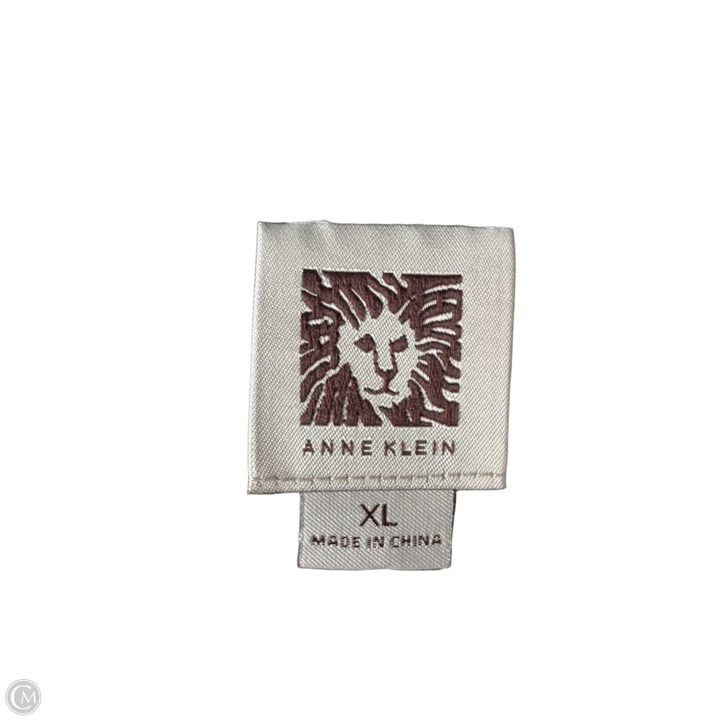 Top 3/4 Sleeve By Anne Klein In Blue & White, Size: Xl