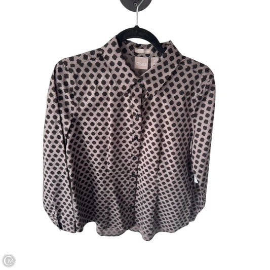 Top Long Sleeve By Chicos In Brown, Size: M