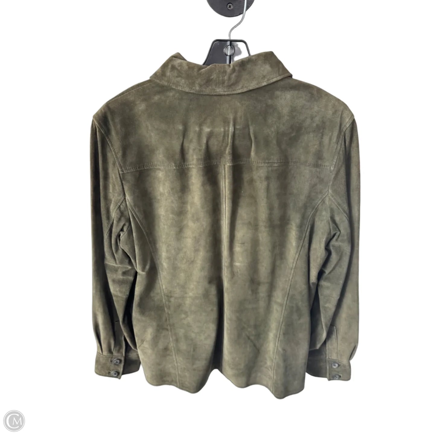 Coat Leather By Valerie Stevens In Green, Size: Xl