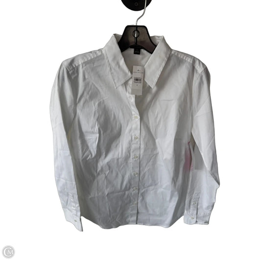Top Long Sleeve By Ann Taylor In White, Size: S