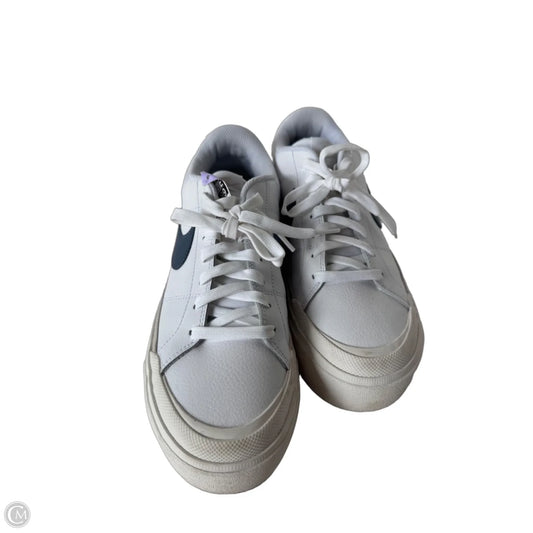Shoes Sneakers By Nike In Blue & White, Size: 10