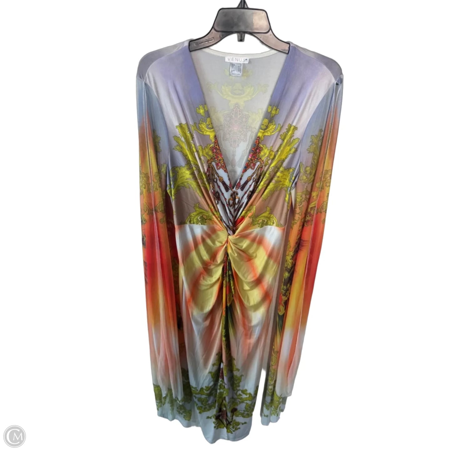 Dress Party Long By Venus In Blue & Orange, Size: M