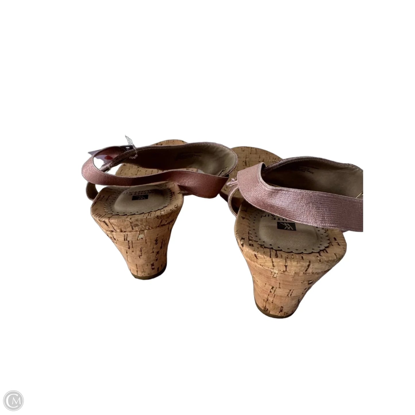 Sandals Heels Wedge By White House Black Market In Pink & Tan, Size: 9