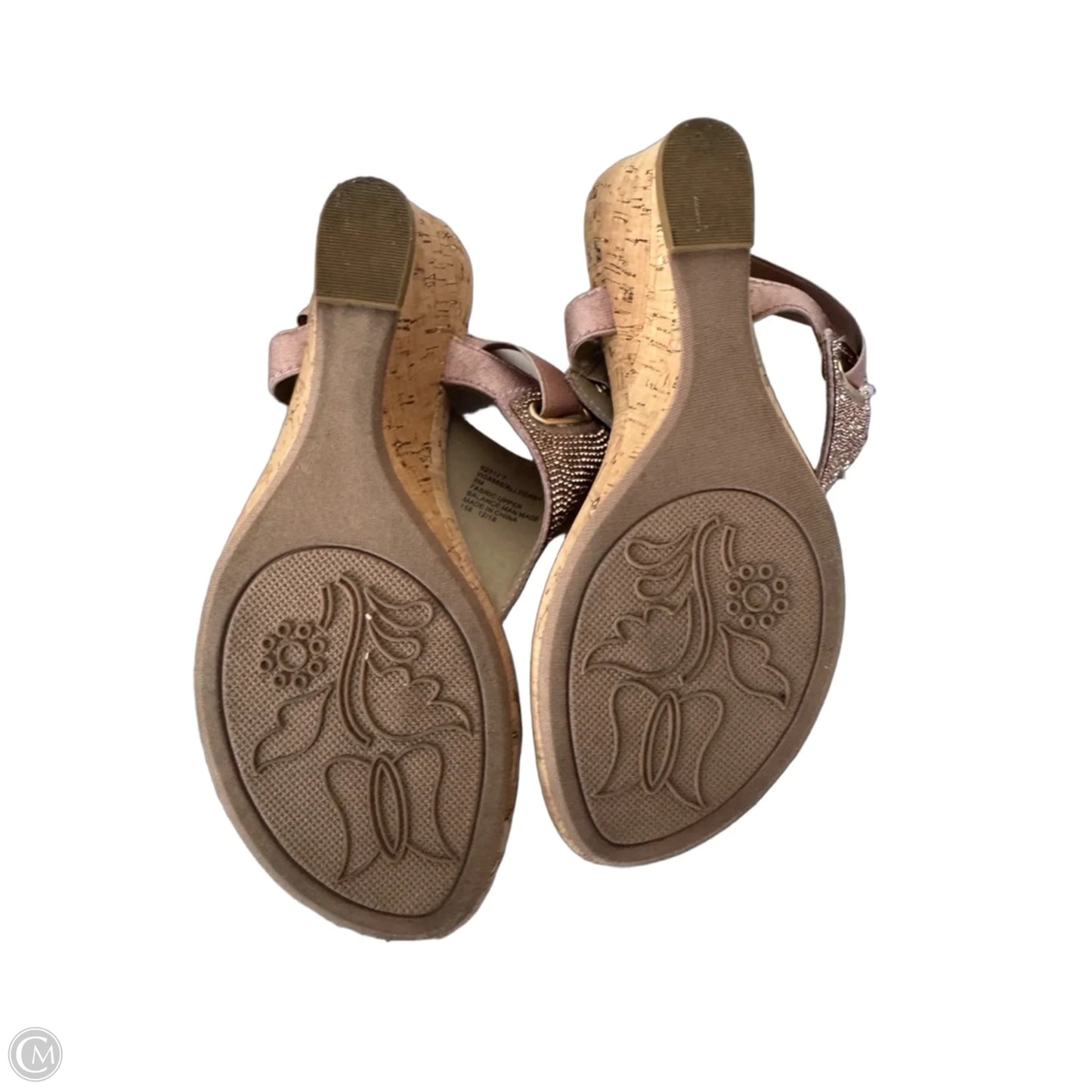 Sandals Heels Wedge By White House Black Market In Pink & Tan, Size: 9