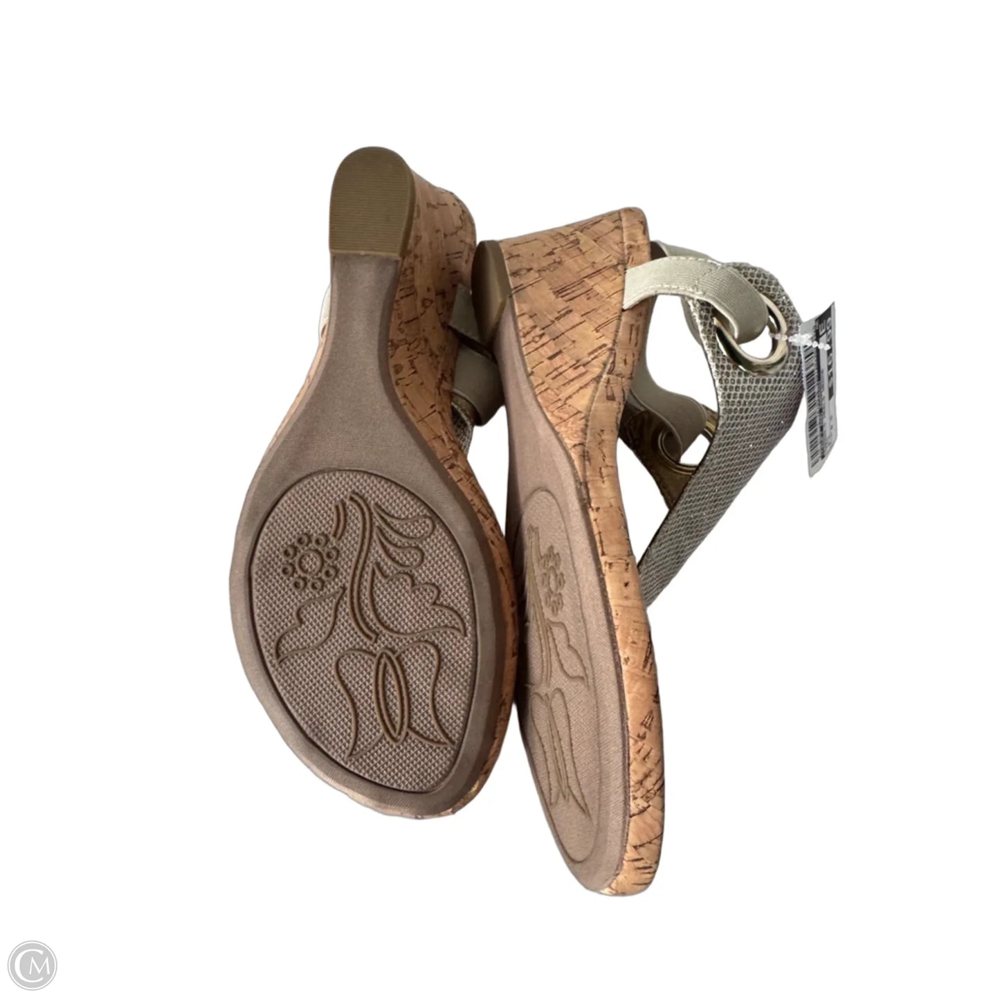 Sandals Heels Wedge By Croft And Barrow In Tan, Size: 8.5