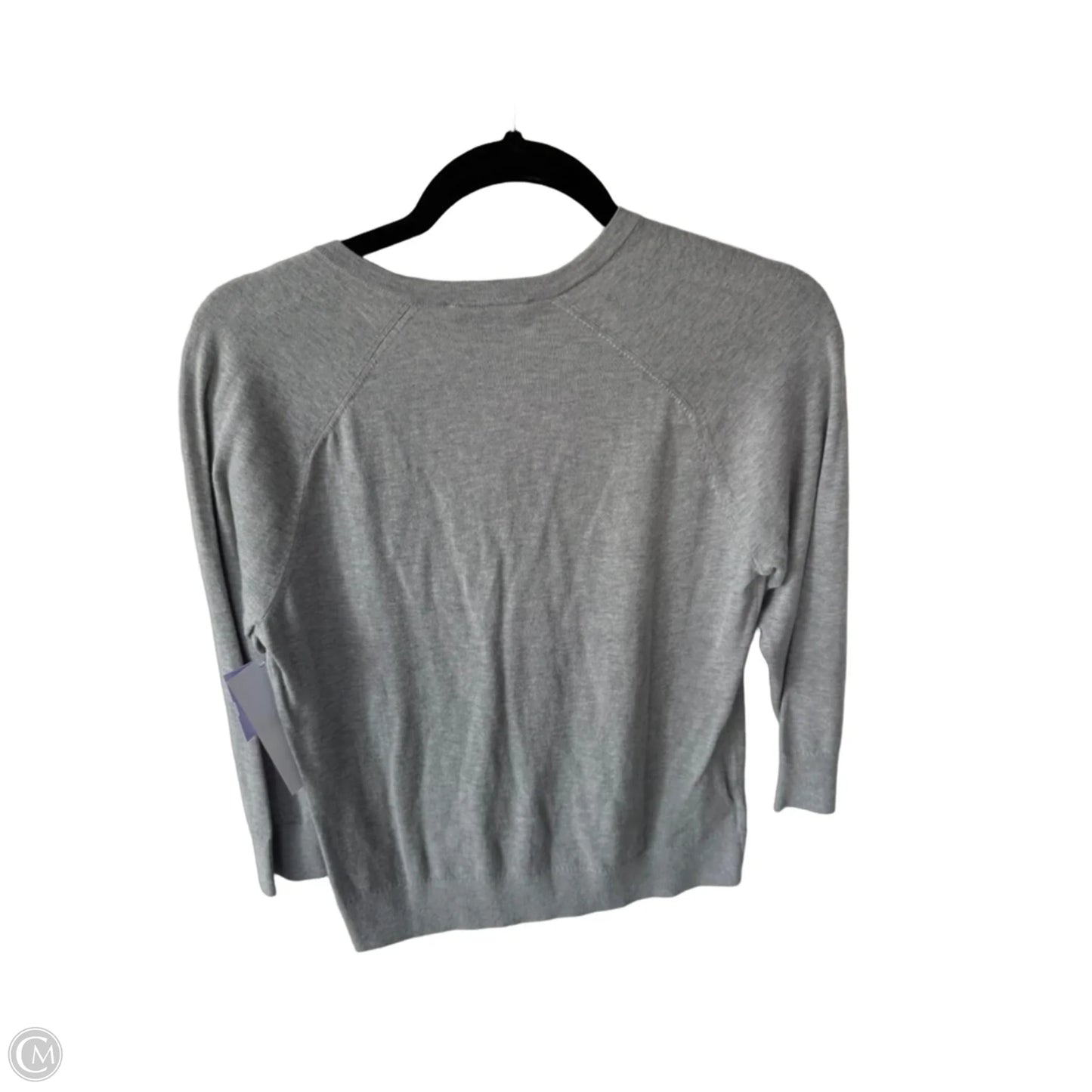 Sweater Cardigan By Ann Taylor In Grey, Size: M