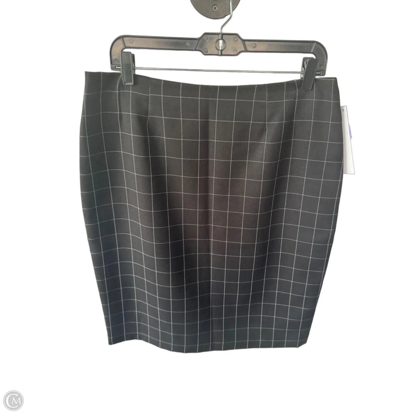 Skirt Midi By Black Label In Black & White, Size: 10