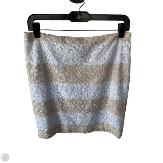 Skirt Mini & Short By White House Black Market In Tan & White, Size: 4