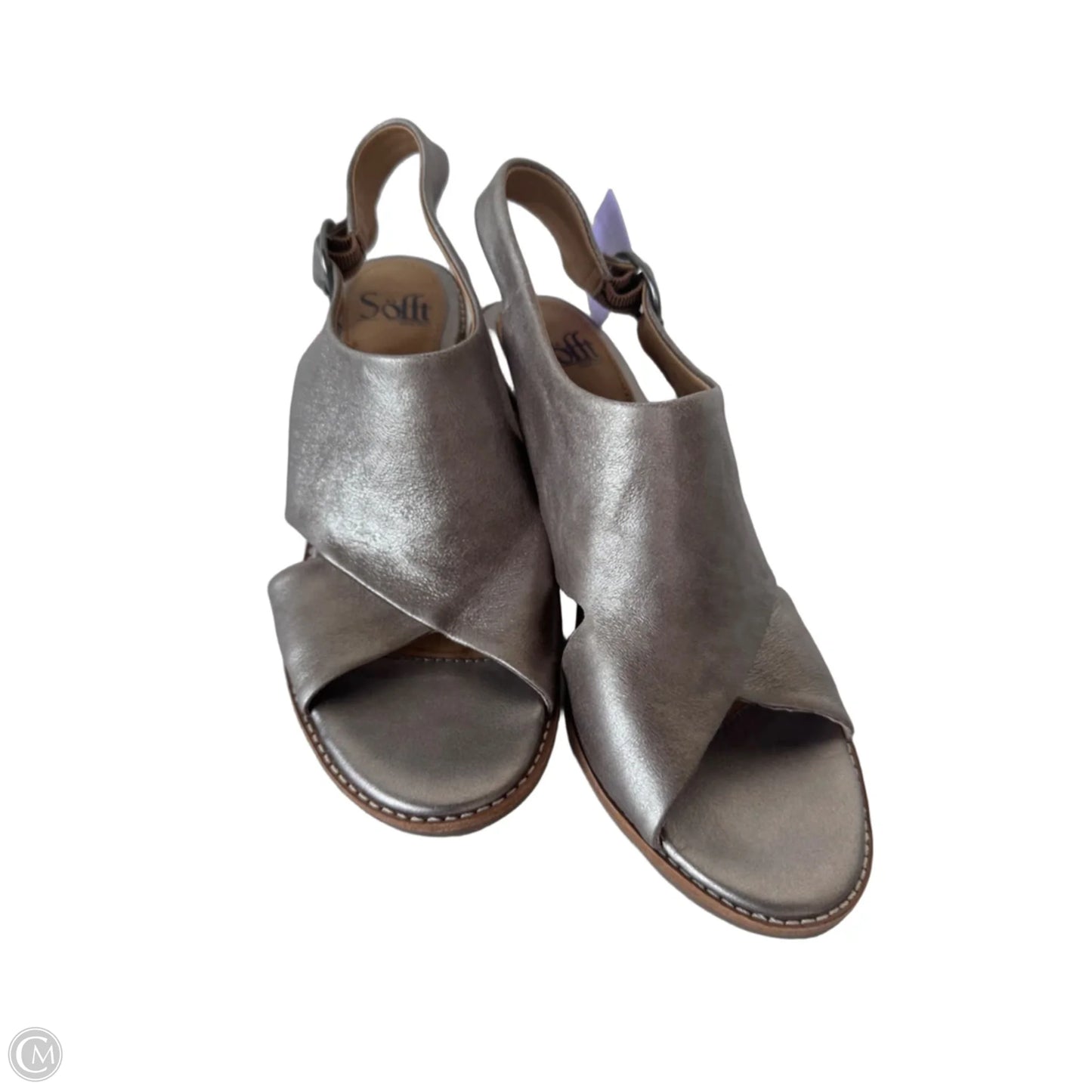 Sandals Heels Block By Sofft In Grey, Size: 9