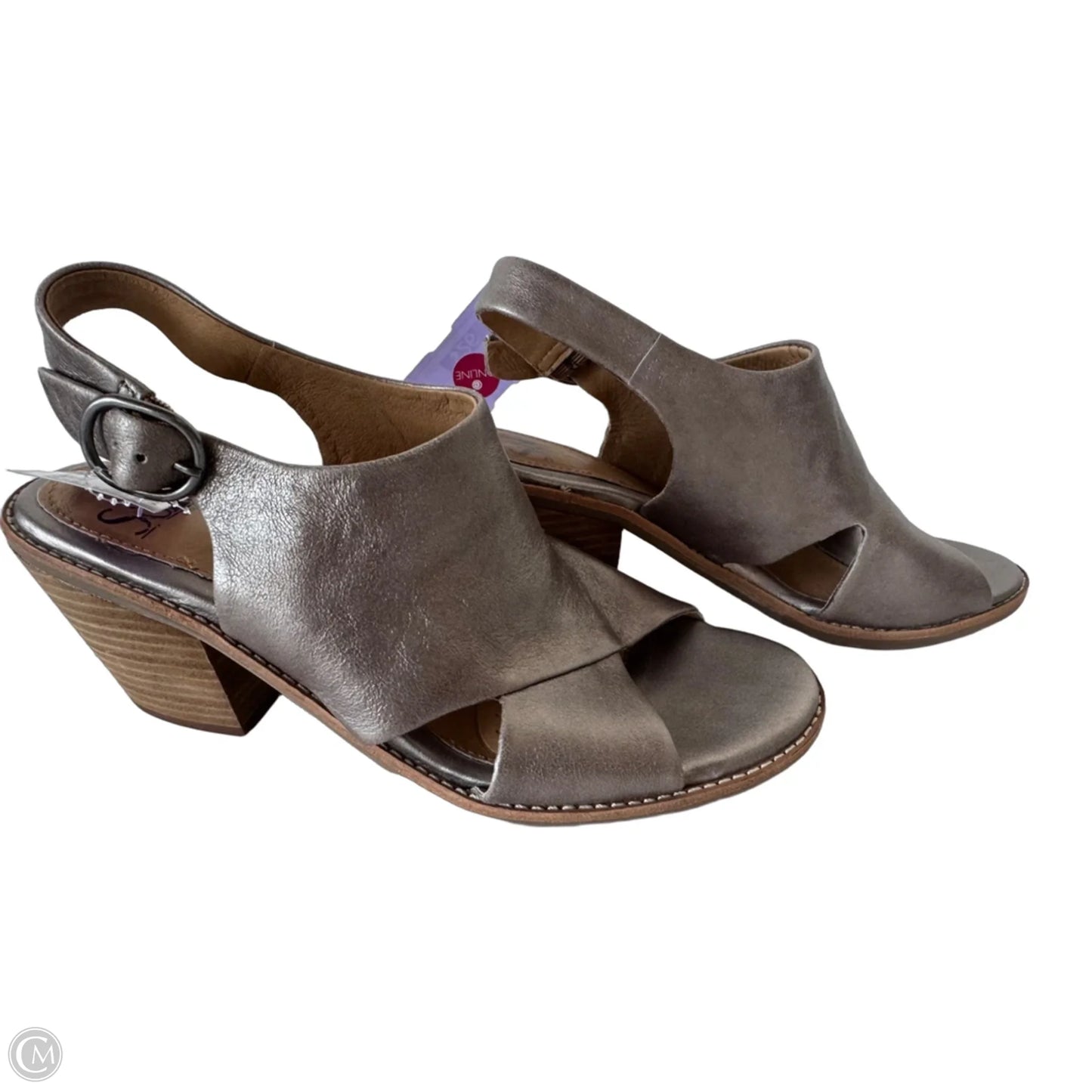 Sandals Heels Block By Sofft In Grey, Size: 9