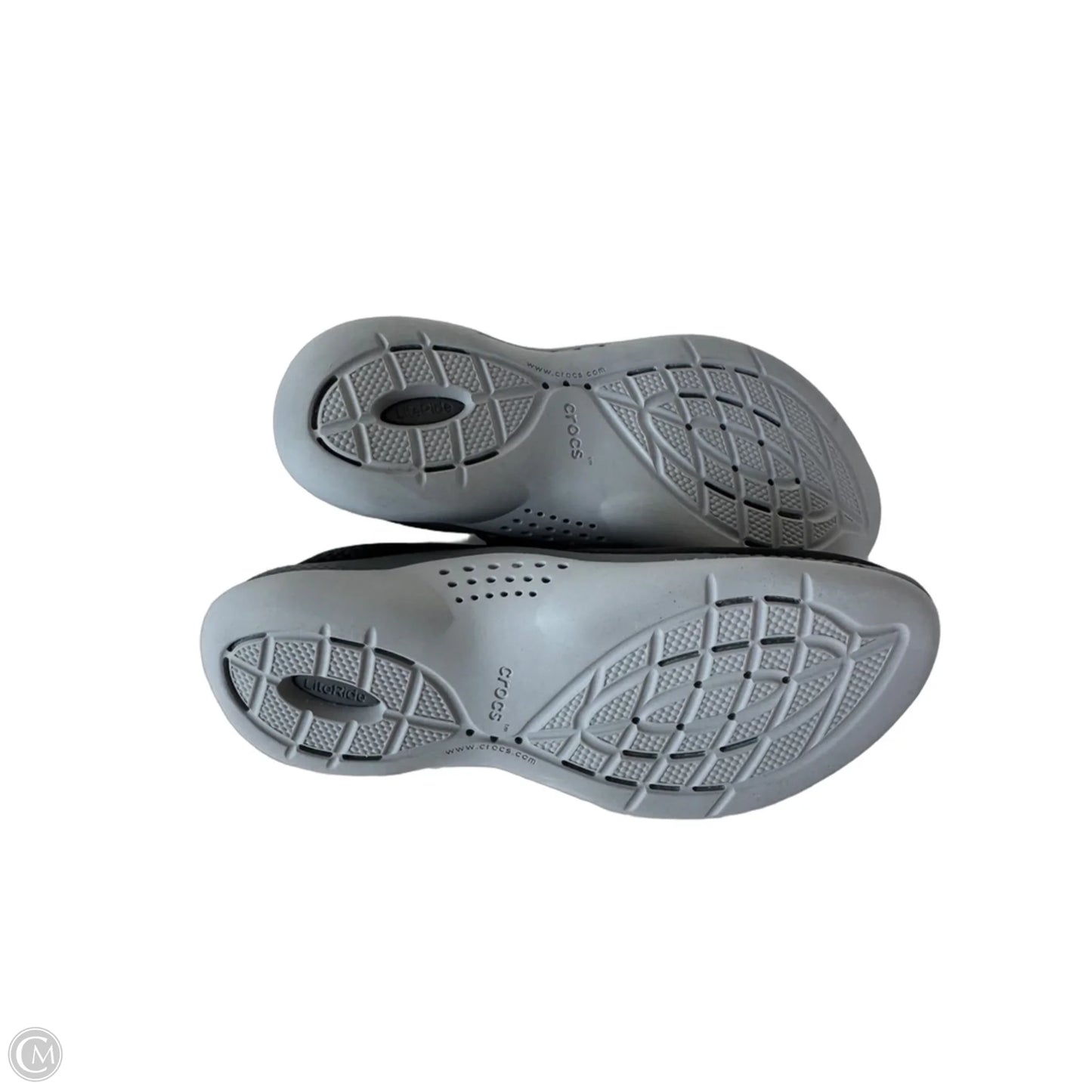 Shoes Athletic By Crocs In Black & Grey, Size: 7
