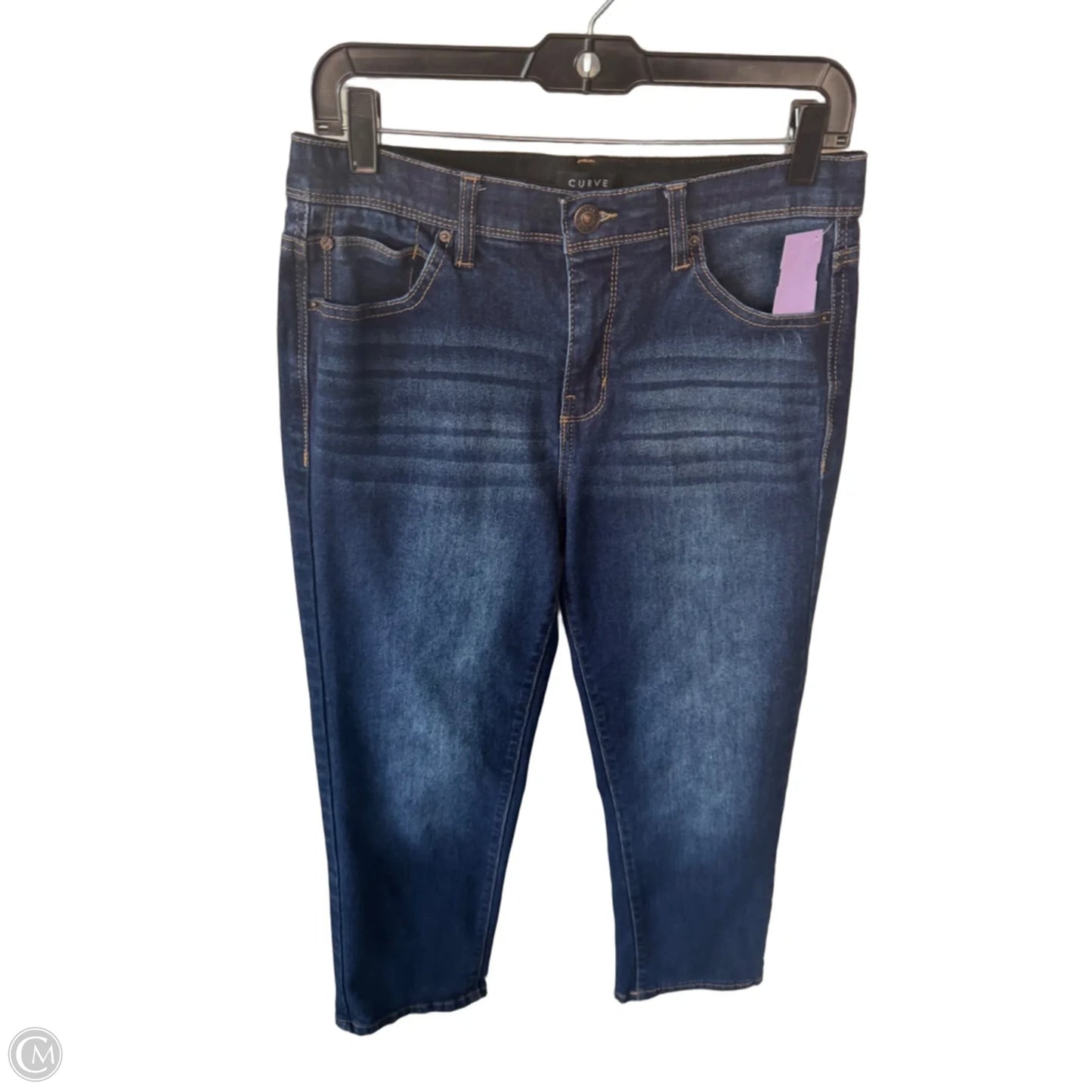 Jeans Straight By Curve Appeal In Blue Denim, Size: 8