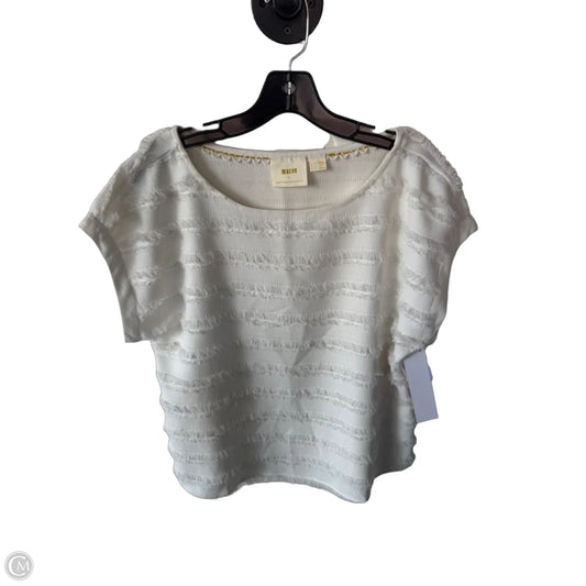 Top Short Sleeve By Maeve In White, Size: M