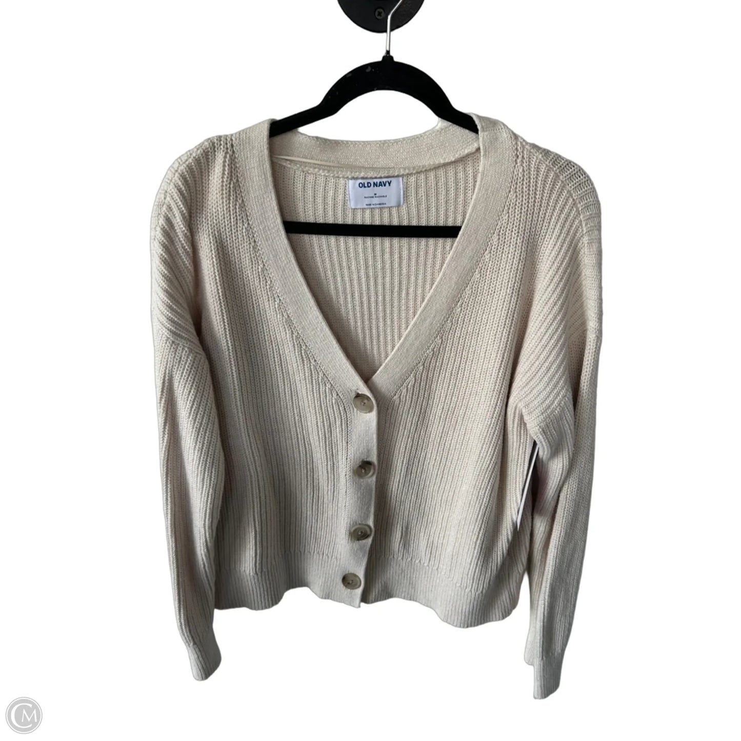 Sweater Cardigan By Old Navy In Cream, Size: M