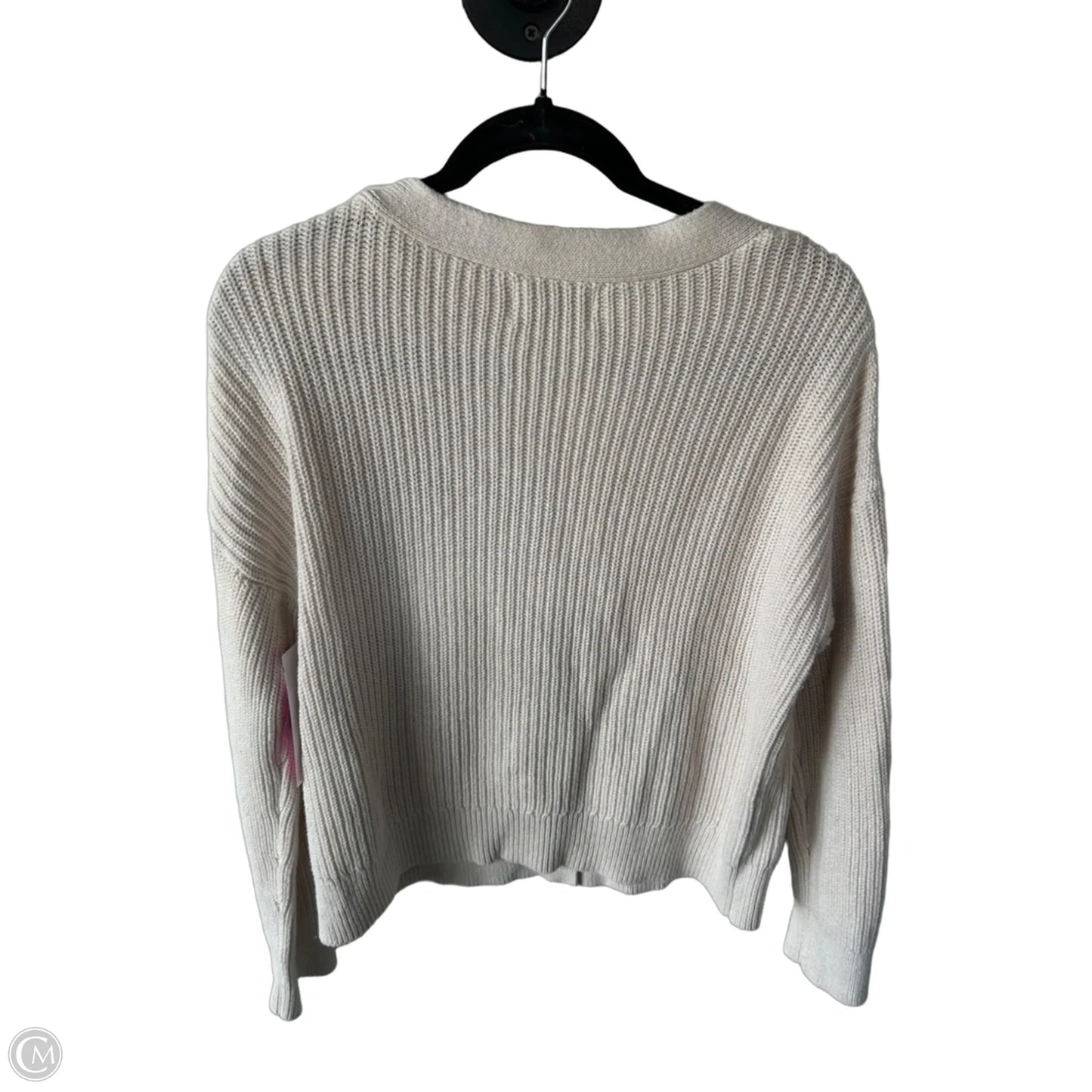 Sweater Cardigan By Old Navy In Cream, Size: M