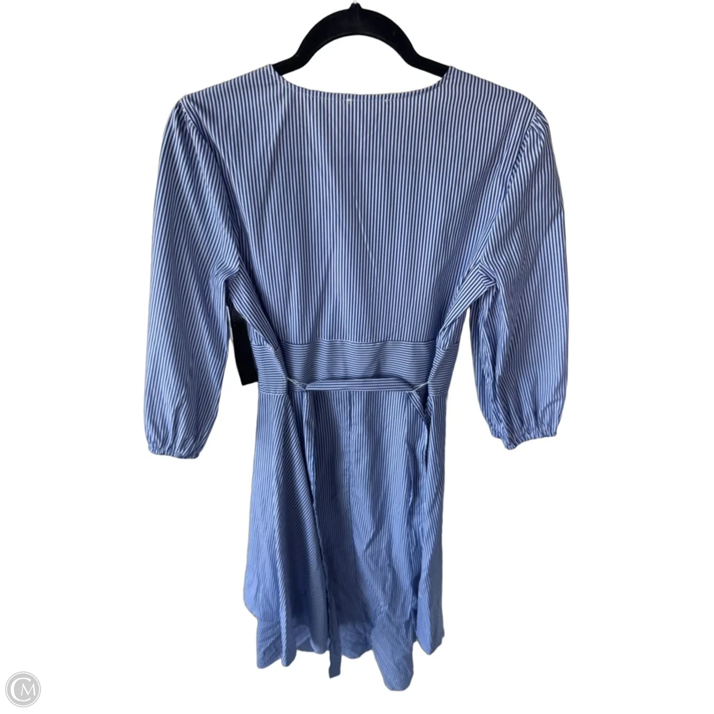Tunic Long Sleeve By Venus In Blue & White, Size: L
