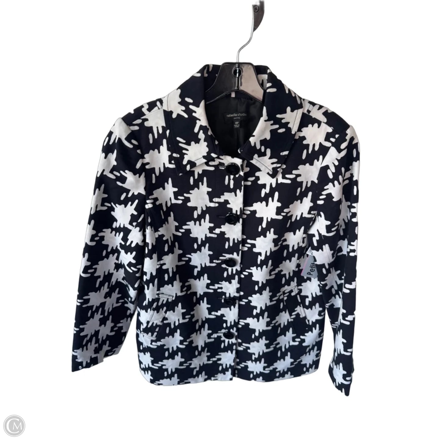 Blazer By Rafaella In Black & White, Size: Mp