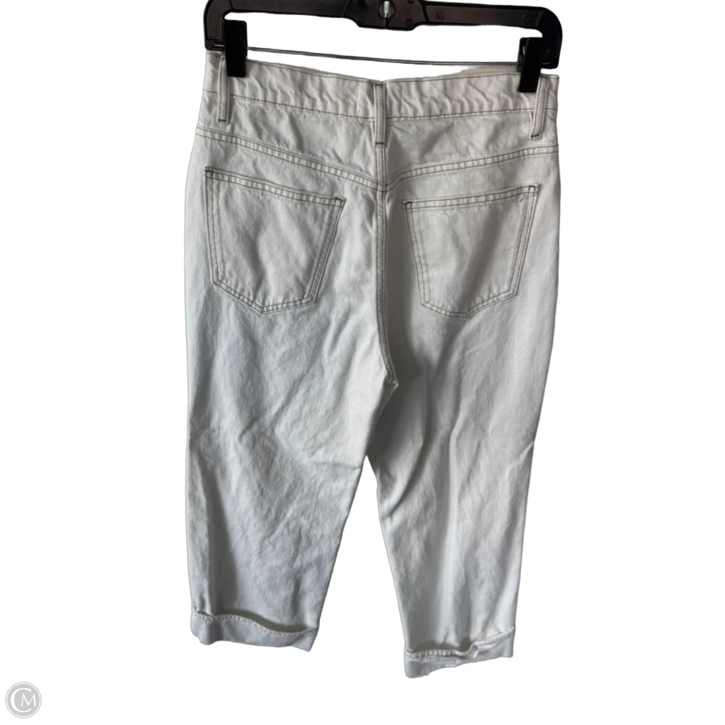 Jeans Straight By Frame In Cream Denim, Size: 6