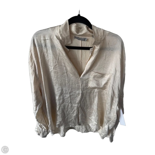 Top Long Sleeve By Vince In Gold, Size: L