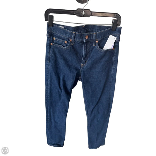 Jeans Straight By Gap In Blue Denim, Size: 6l