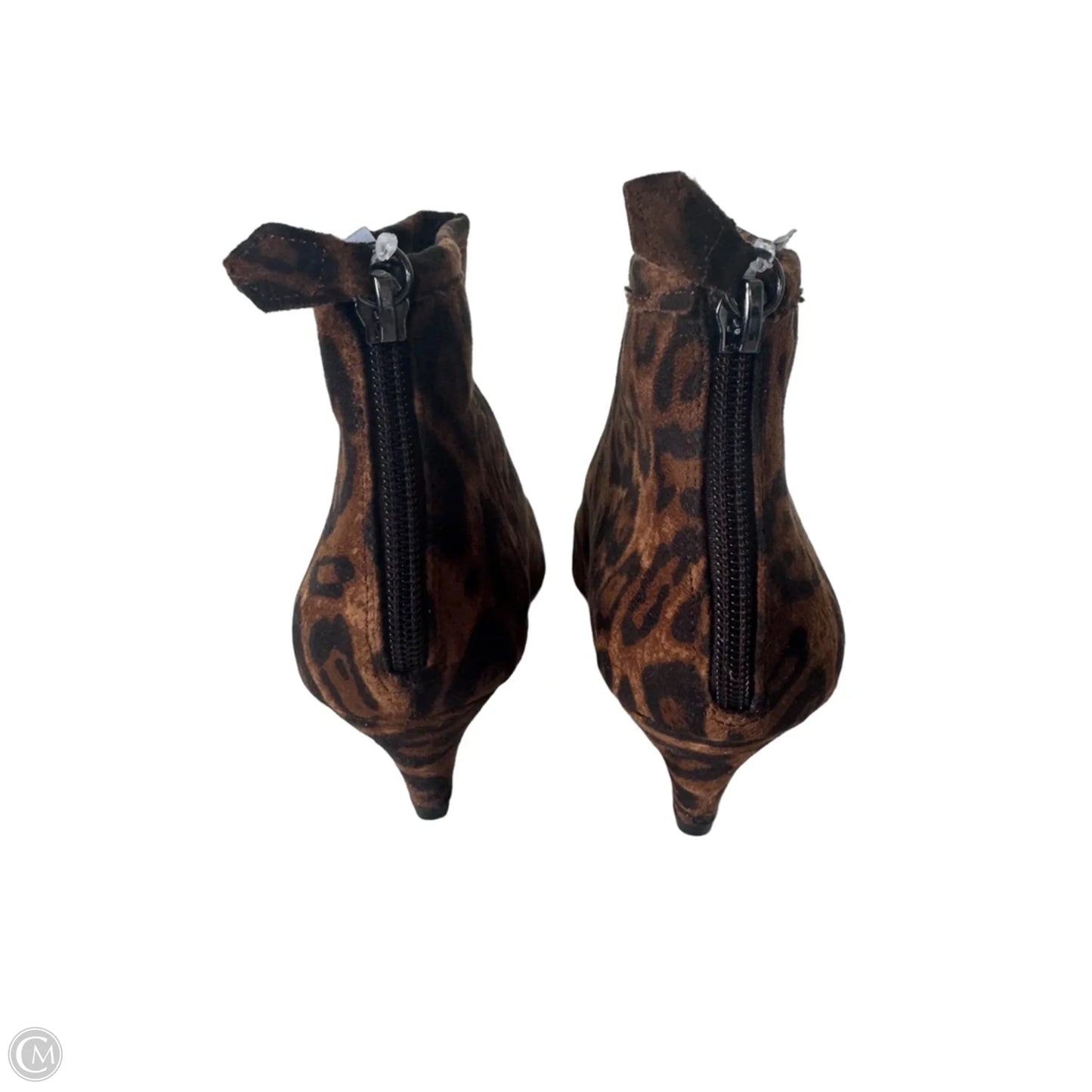 Boots Ankle Heels By Ododos In Animal Print, Size: 8