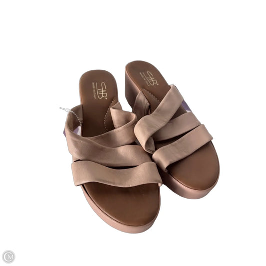 Sandals Heels Wedge By Clothes Mentor In Pink, Size: 8