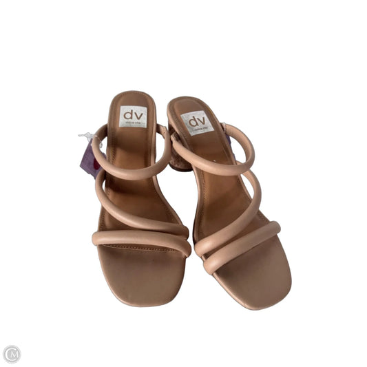 Sandals Heels Block By Dolce Vita In Tan, Size: 8