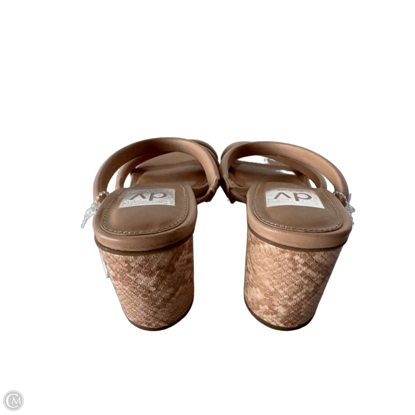 Sandals Heels Block By Dolce Vita In Tan, Size: 8
