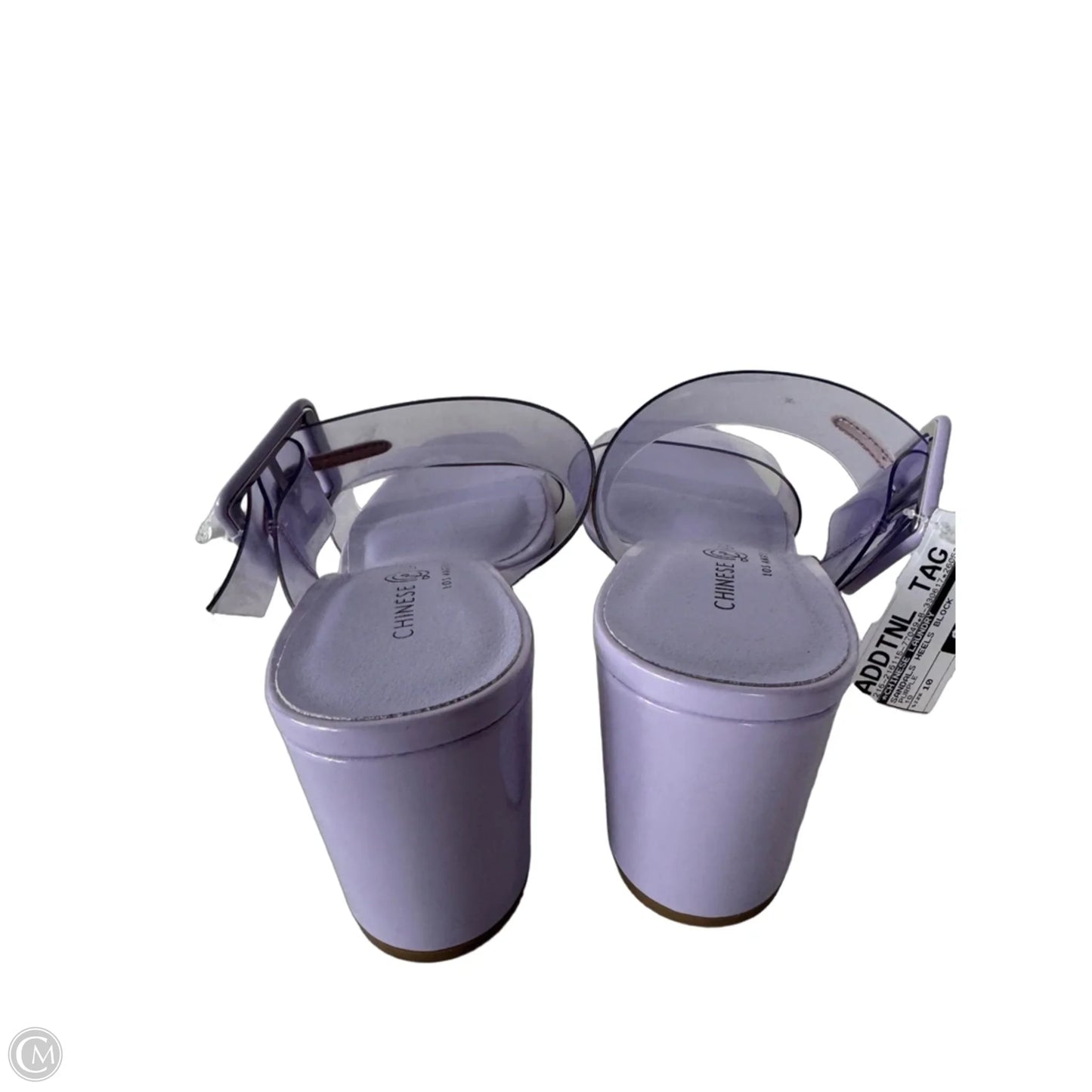 Sandals Heels Block By Chinese Laundry In Purple, Size: 8