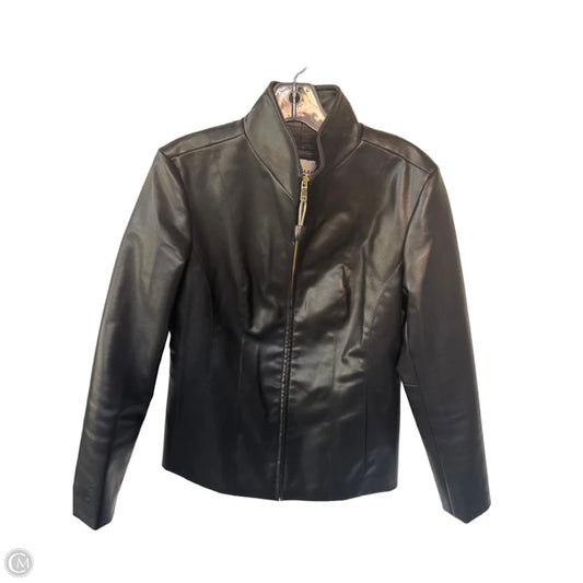 Jacket Moto By Cole-haan In Black, Size: Xs