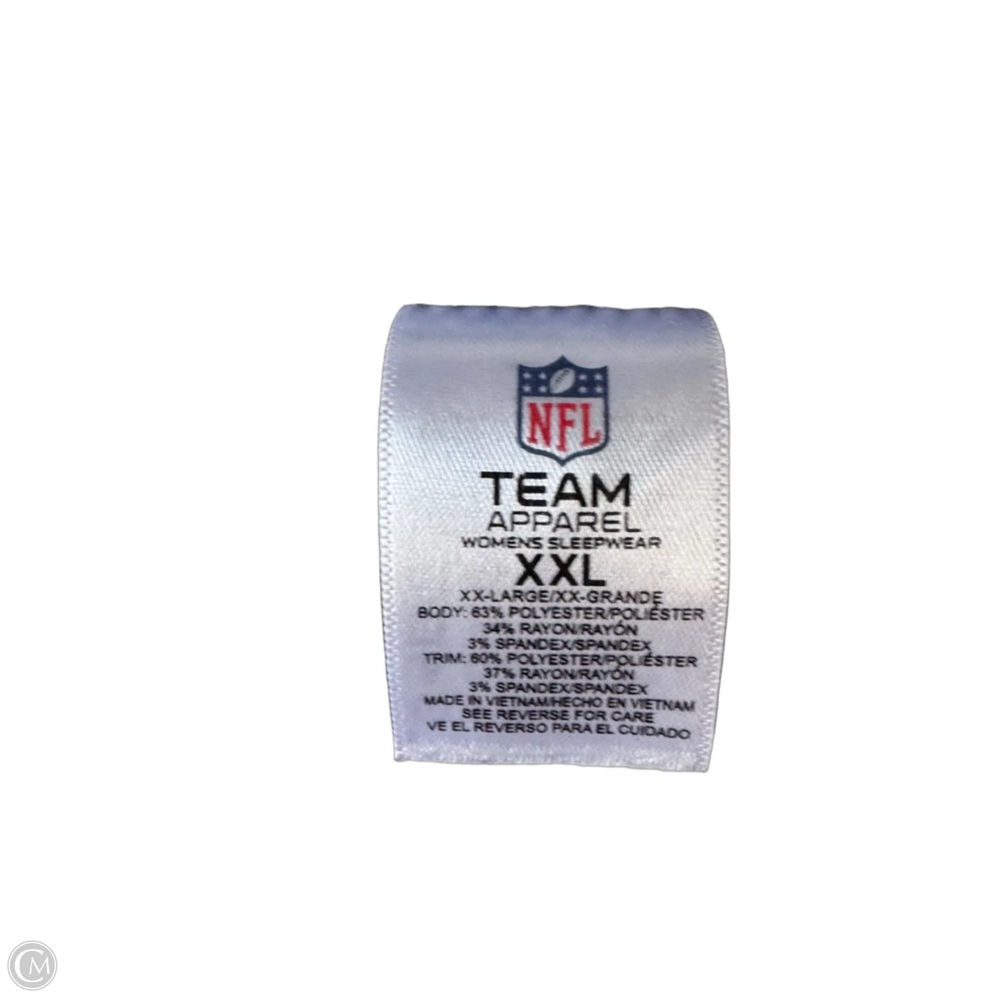 Top Long Sleeve By Nfl In Blue & Grey, Size: Xxl