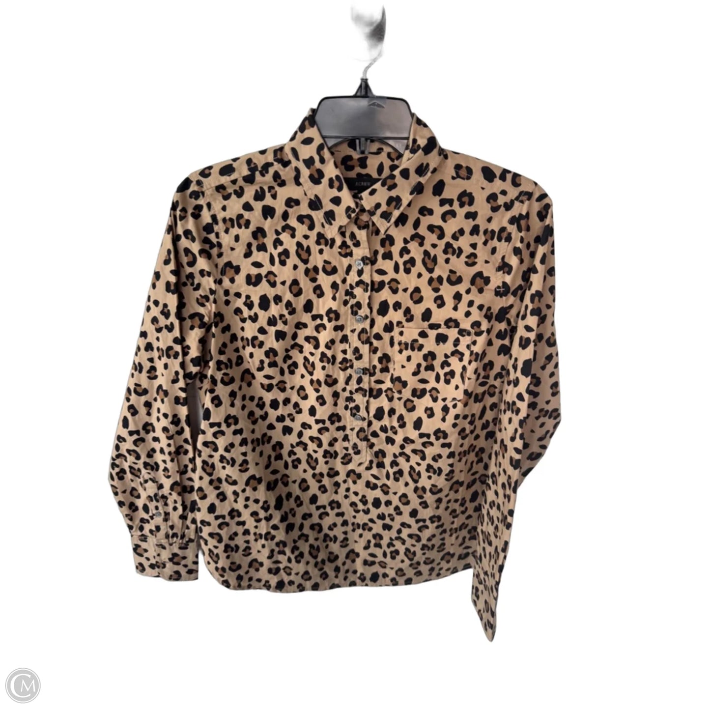 Top Long Sleeve By J. Crew In Animal Print, Size: S