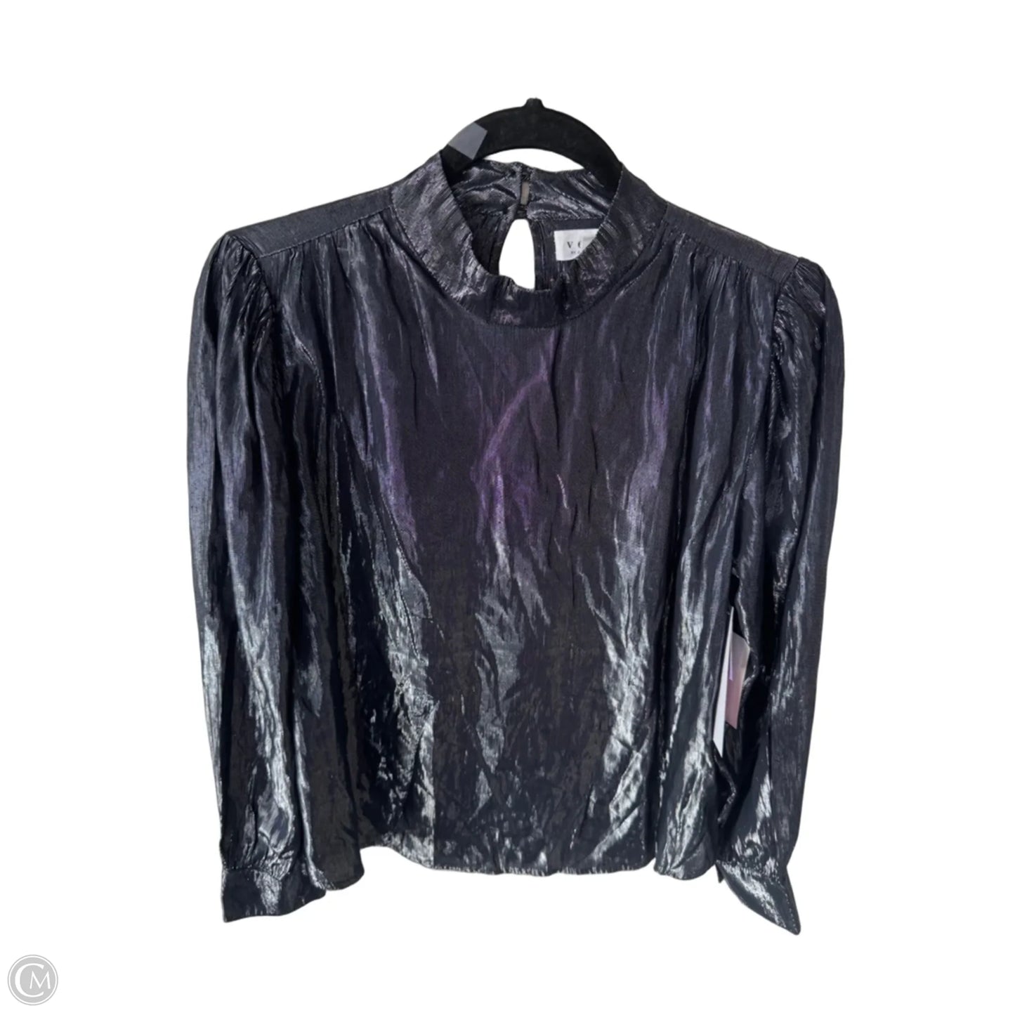 Top Long Sleeve By Velvet By Graham & Spencer In Silver, Size: S