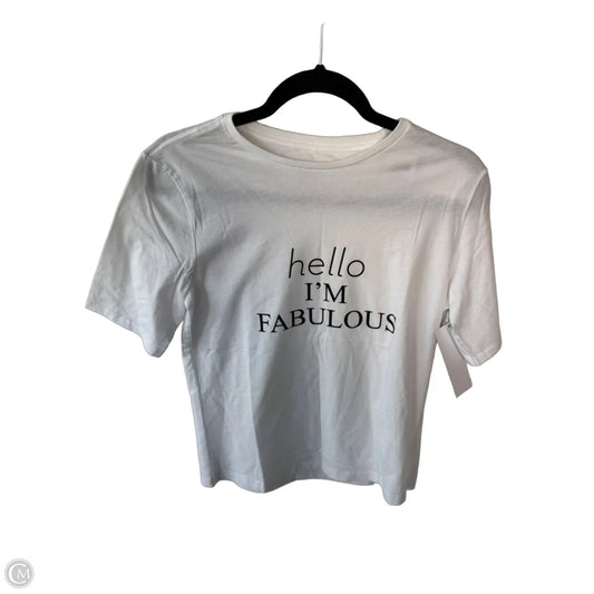 Top Short Sleeve Basic By Chicos In White, Size: Xs