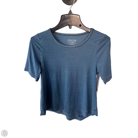 Top Short Sleeve Basic By Chicos In Blue, Size: Xs