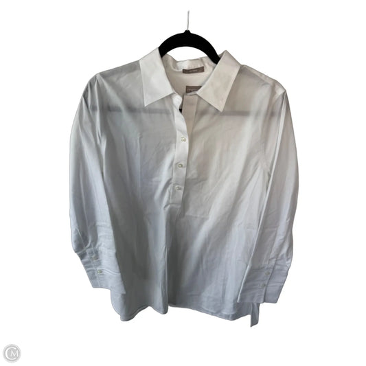 Top Long Sleeve By Chicos In White, Size: M