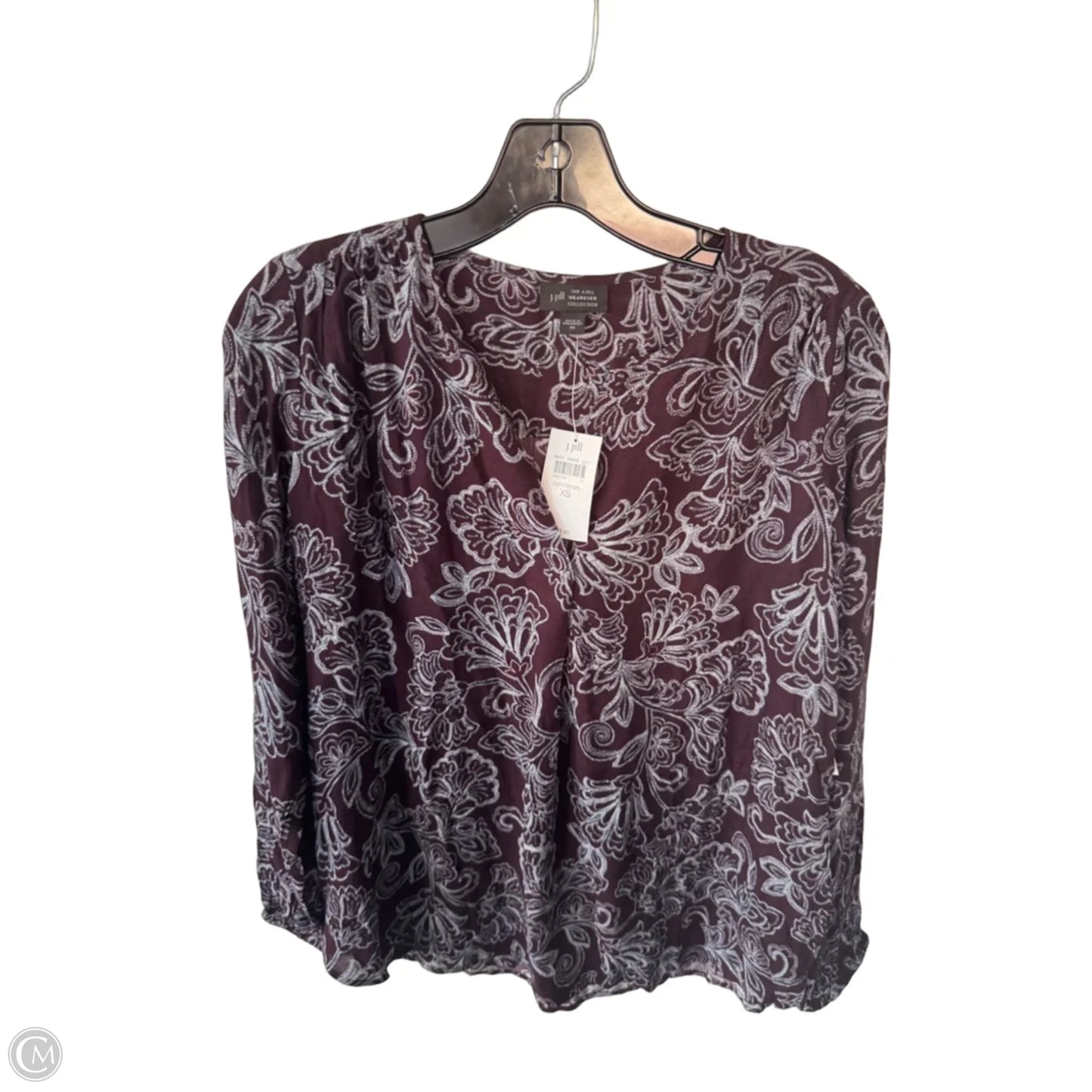 Top Long Sleeve By J. Jill In Blue & Purple, Size: Xs