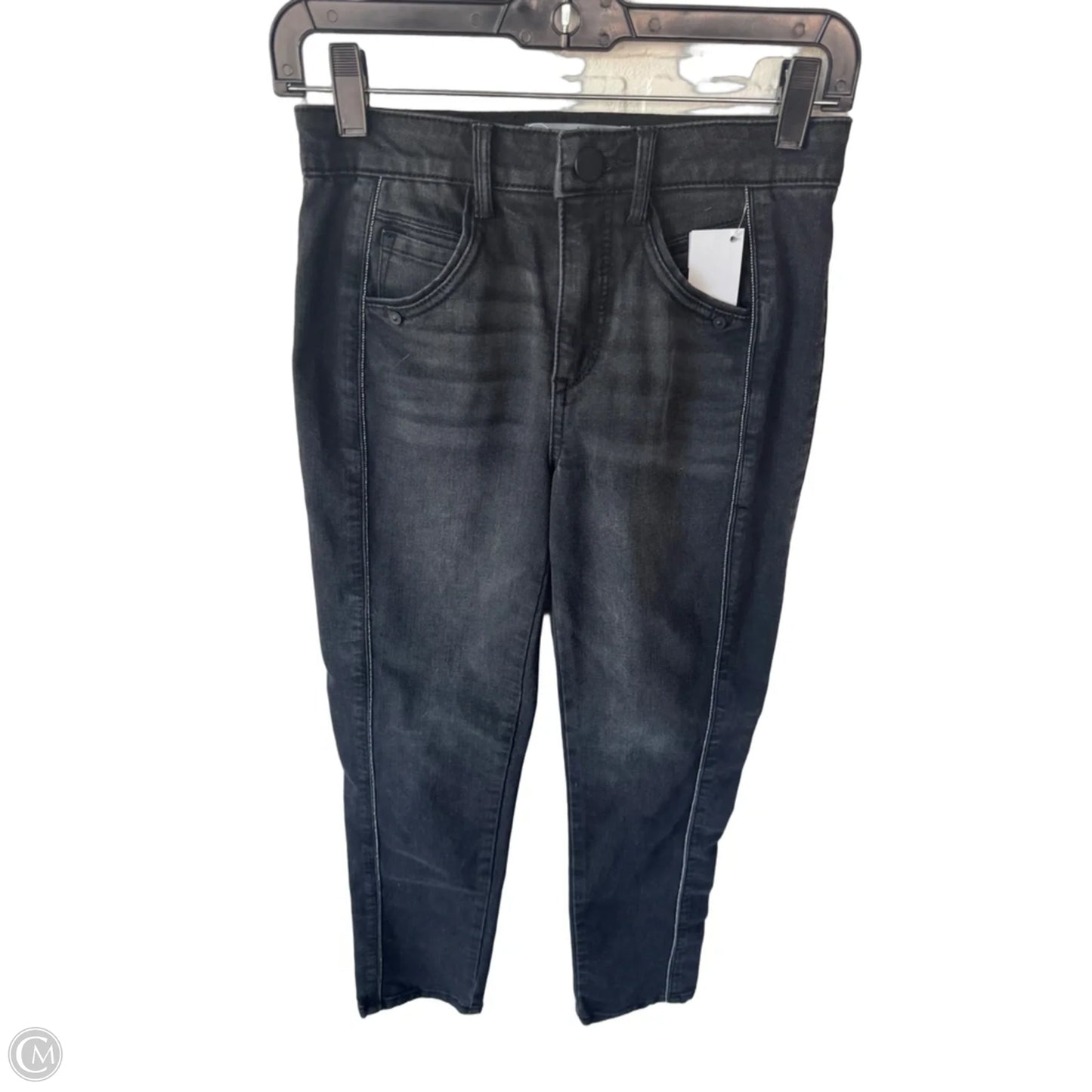 Jeans Straight By Wit & Wisdom In Black Denim, Size: 0