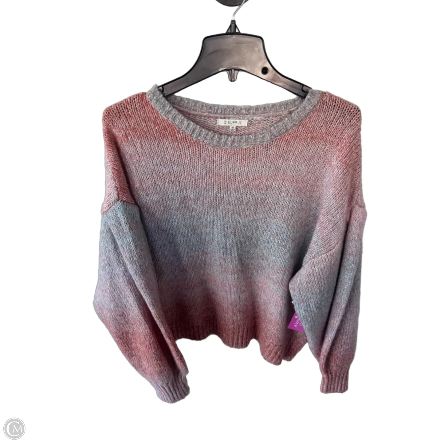 Sweater By Z Supply In Blue & Orange, Size: M