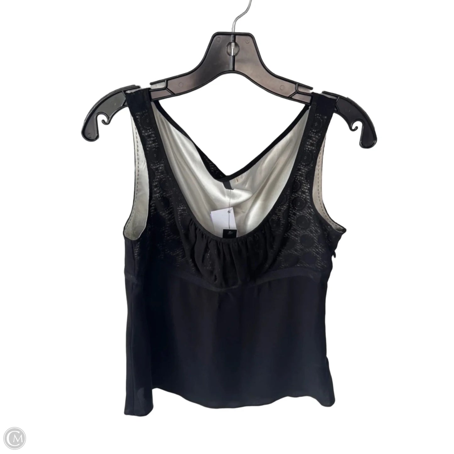 Top Sleeveless By T Tahari In Black, Size: M