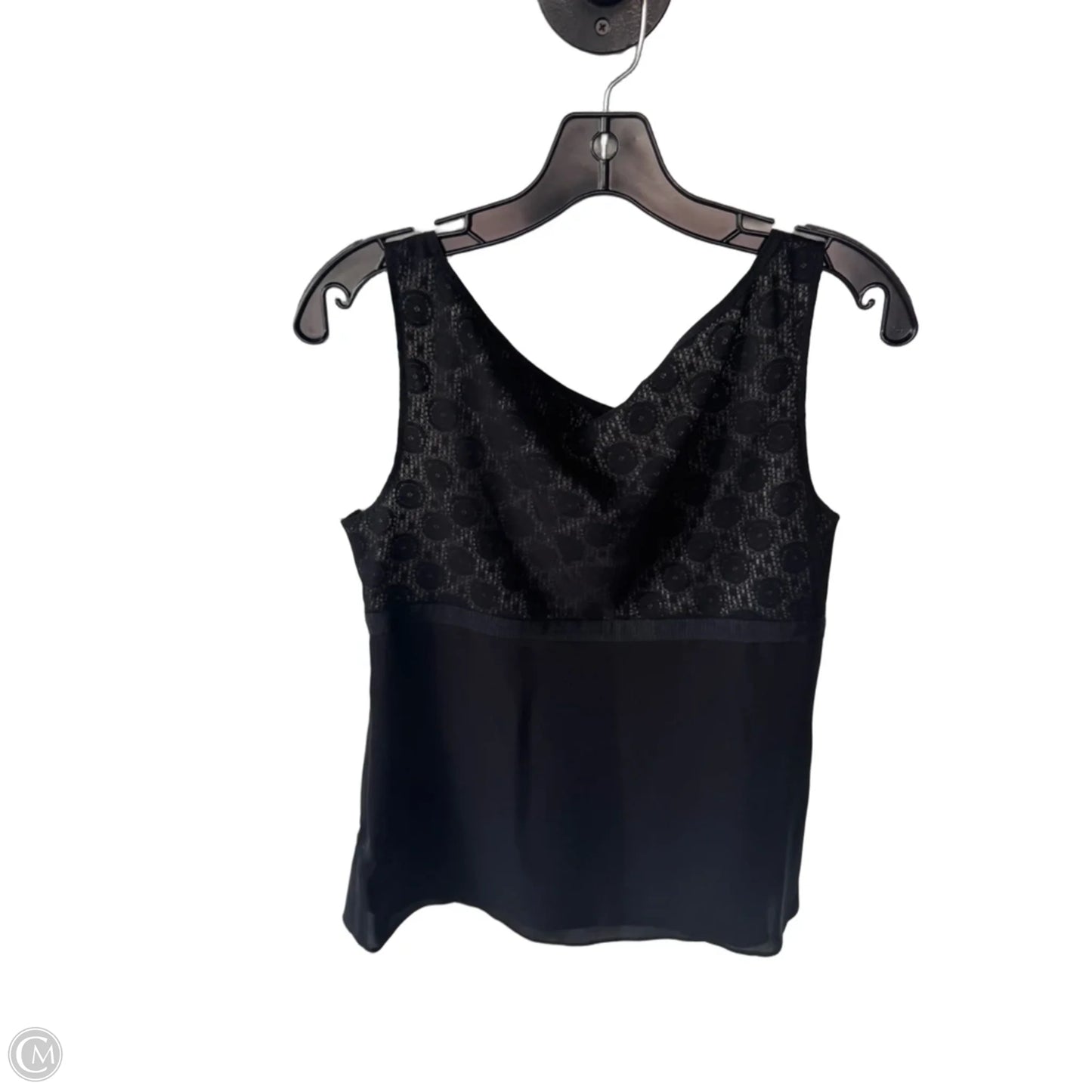 Top Sleeveless By T Tahari In Black, Size: M