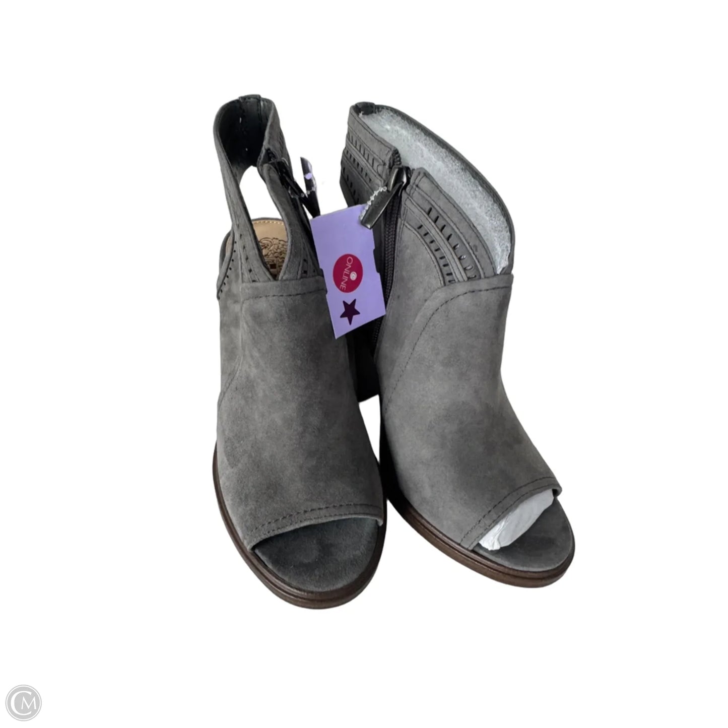 Sandals Heels Block By Vince Camuto In Grey, Size: 7