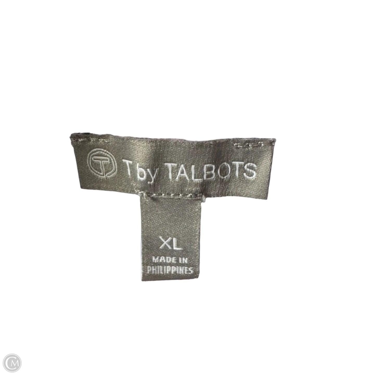 Sweatshirt Collar By Talbots In Purple & White, Size: Xl
