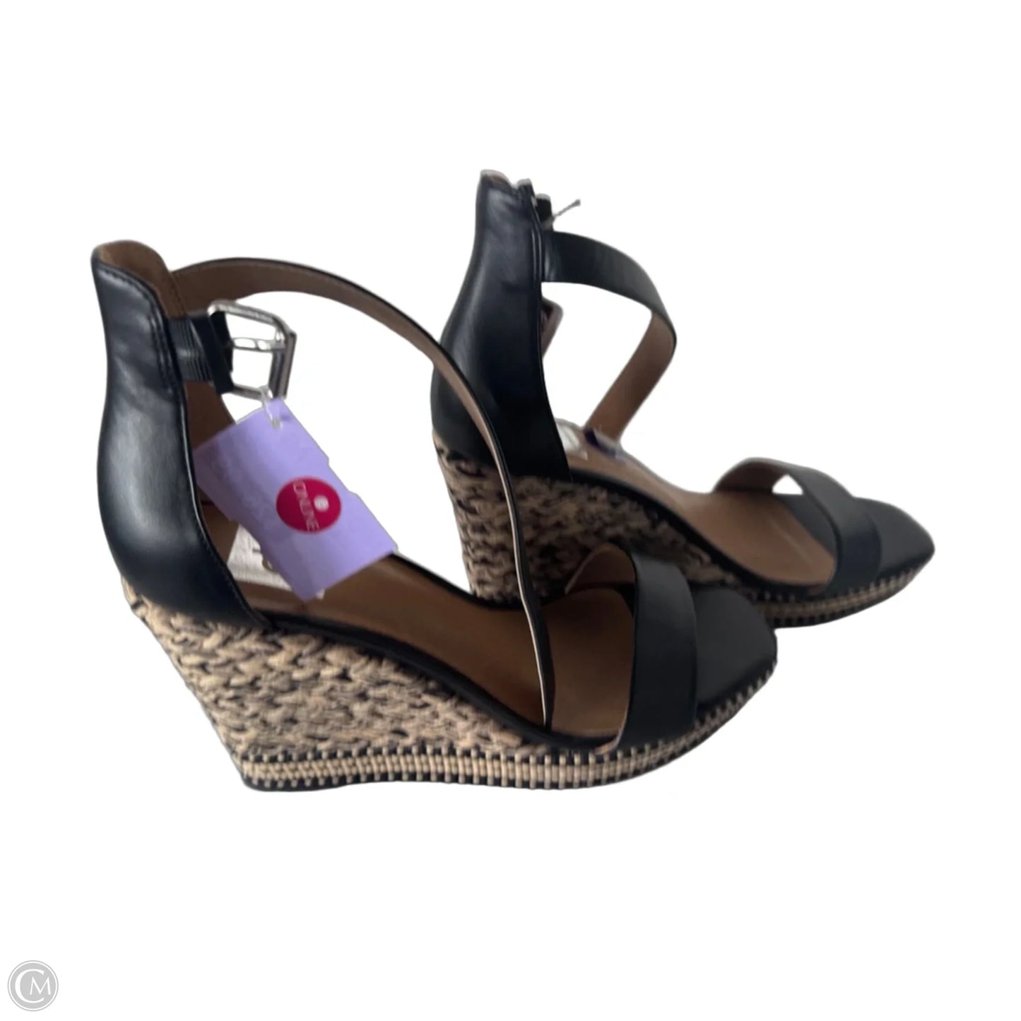 Sandals Heels Wedge By Dolce Vita In Black & Tan, Size: 8.5