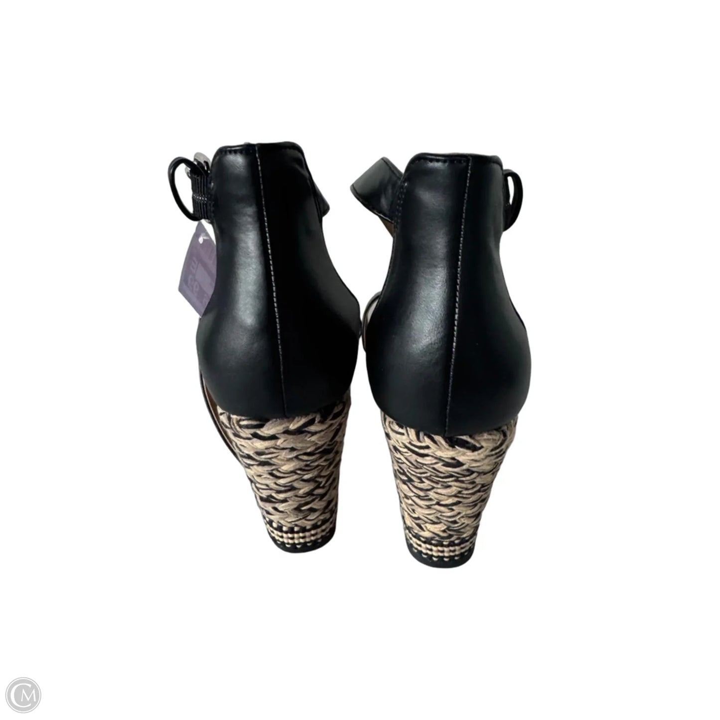 Sandals Heels Wedge By Dolce Vita In Black & Tan, Size: 8.5