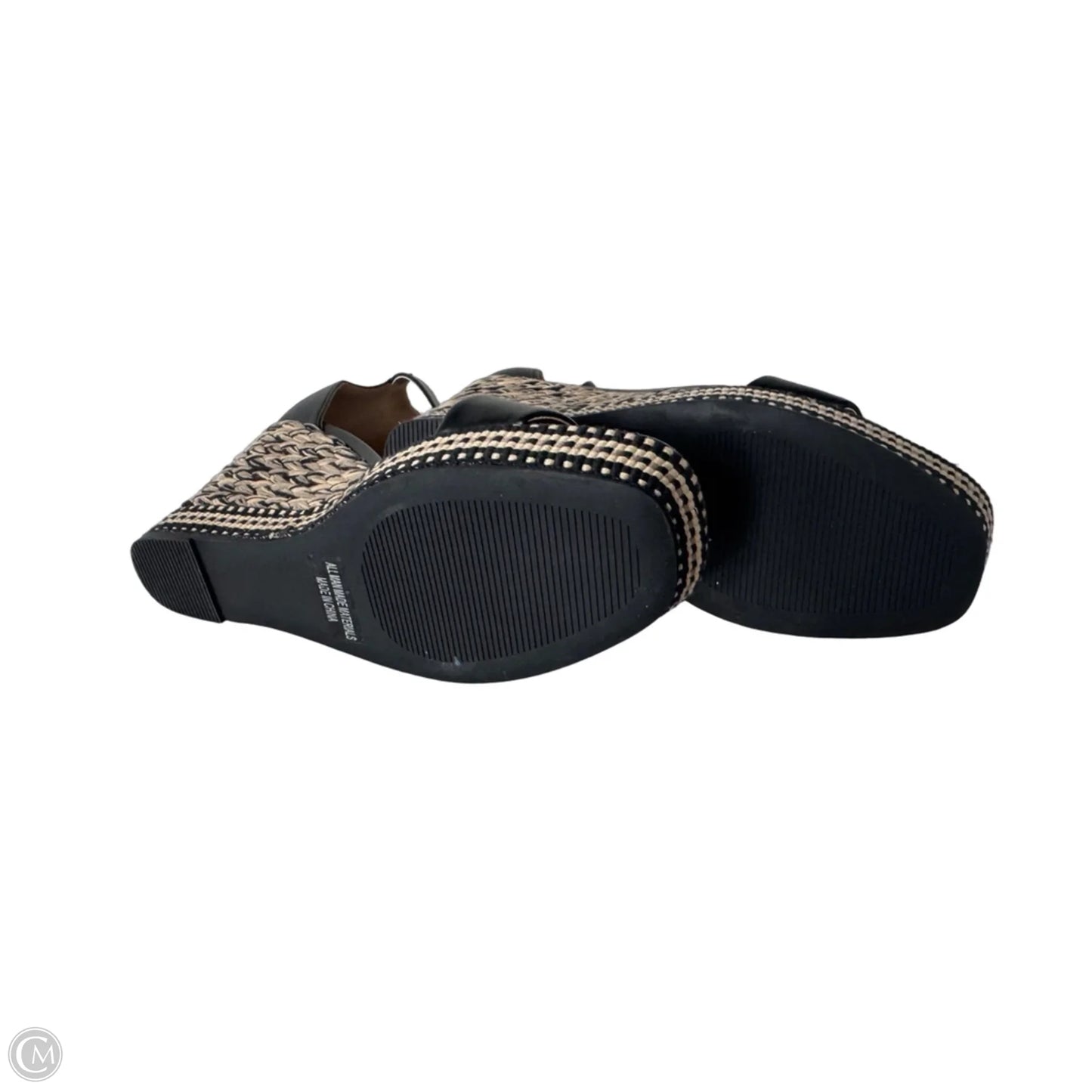 Sandals Heels Wedge By Dolce Vita In Black & Tan, Size: 8.5