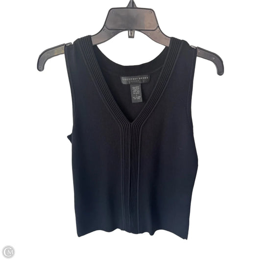 Vest Sweater By Geoffery Beene In Black, Size: S