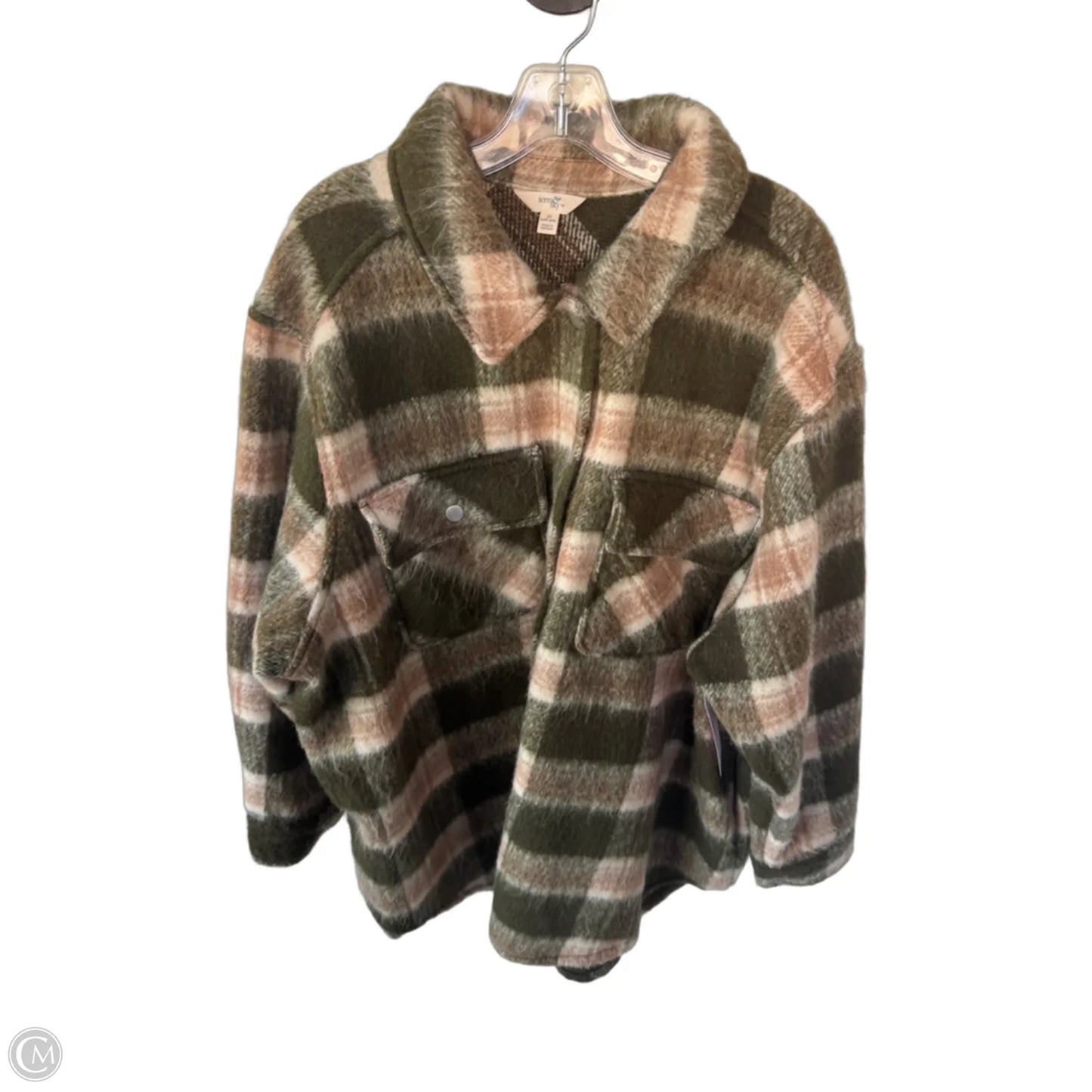 Coat Other By Terra & Sky In Green & Tan, Size: 3x