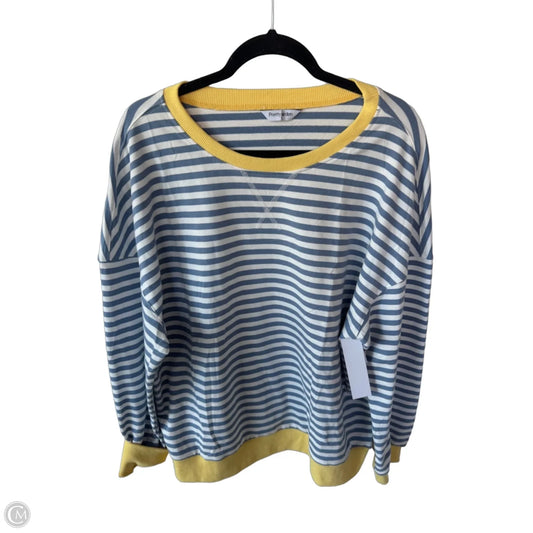 Sweatshirt Crewneck By Prettygarden In Blue & Yellow, Size: Xl
