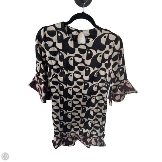 Dress Casual Short By Farm Rio In Black & Tan, Size: Xs